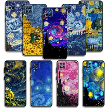 Художествени калъф Van Gogh Night Starry Sky За Samsung Galaxy A70 A70s A50 A30s A04s A20s A20e А02 A02s A03 A42 М31 M13 Калъф Funda