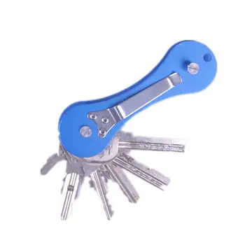 Чанта за ключове Подобрени Аксесоари за ключове Скоба за ключове от алуминиева сплав Задната част на Клипса Външен Преносим Метален Колектор Ключове Държач за ключове Porta Chaves