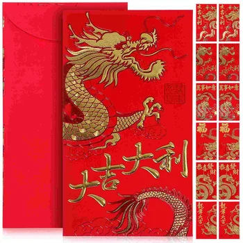 Червени пакети, китайски коледни червени пликове традиционните пакети с пари в брой на късмета си, сватбени подаръци за партита Хунбао