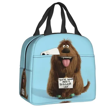 Честит Newfoundland Dog Изолирано чанта за обяд за жени Фланец охладител с аниме-мультфильмом, Термален Обяд-бокс, Офисна работа, Училище